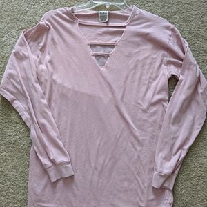 PINK key hole long sleeve shirt
